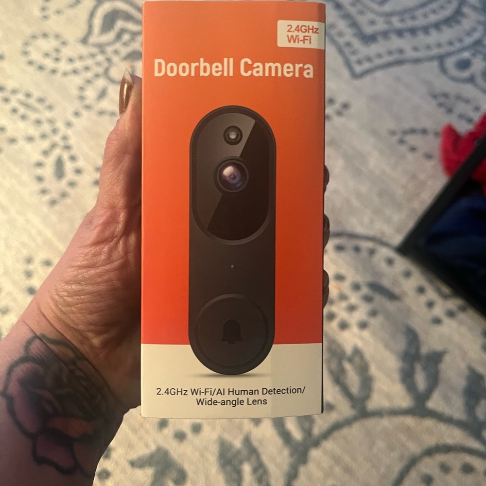 Smart Doorbell Camera with Wi-Fi - Black